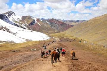 Photo sur Plexiglas Vinicunca Vue de Vinicunca Rainbow Mountain, Pérou
