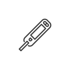 Blood glucose meter line icon