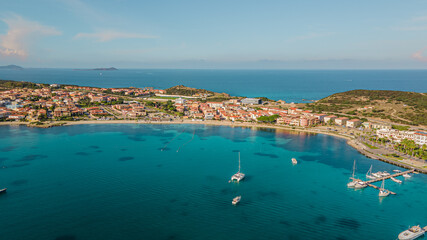the picturesque coastal village of Golfo Aranci in northern Sardinia. perfect for vacations,...