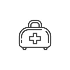 First aid kit line icon