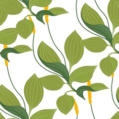 Foliage and leaves branches decoration pattern