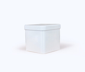 white metallic container