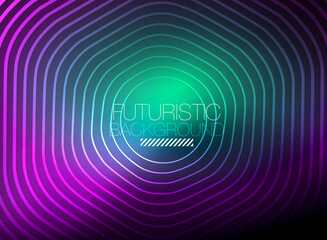 Neon color square shape lines abstract background. Shiny magic energy and motion concept, vector abstract wallpaper background