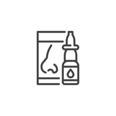 Nasal spray line icon