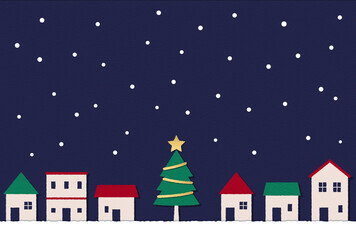 Fototapeta premium ポストカード_クリスマスのまち