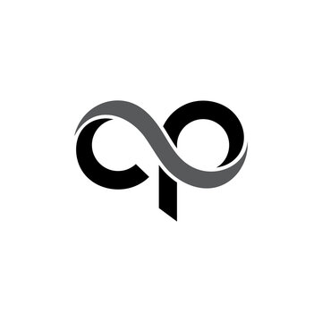 initial letter logo CP, PC, template logo design vector