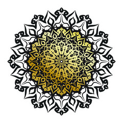 Vector round abstract circle. Luxury Mandala style.