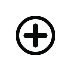 Fototapeta premium Add button icon vector graphic