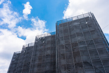 工事現場の足場