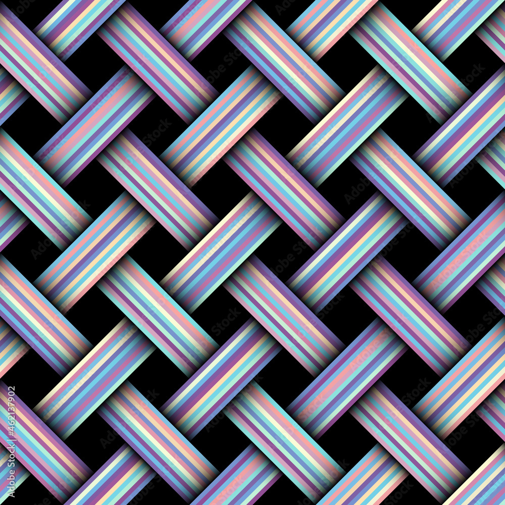Fototapete Patchwork textile pattern. Seamless quilting design background.