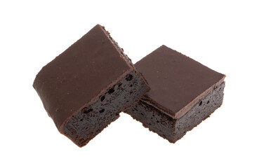 chocolate american brownie isolated