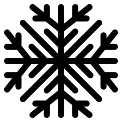雪の結晶　線の太さを変更可能なベクターイラスト