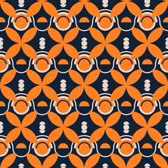 Abstract Geometry Flower Seamless Pattern Background.