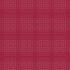 Geometric Dotted Pattern Background In Red And White Color.