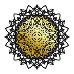 Vector round abstract circle. Luxury Mandala style.