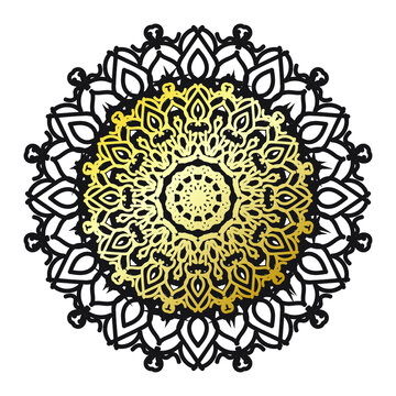 Vector round abstract circle. Luxury Mandala style.