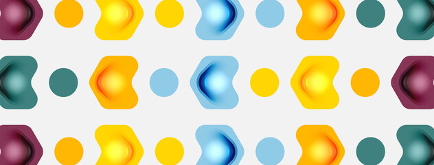 Color arrow shapes on white backdrop. Minimal geometric abstract background. Vector illustration for wallpaper banner background or landing page