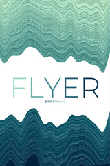 Cover page template. Can be used as banner, flyer, poster, business card, brochure. Artistic design in dark mint colors. Classy vector illustration.