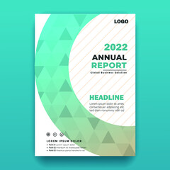 Corporate Annual Report cover page design Template
