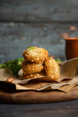 Sabudana vada or Fried Sago, Indian dish for fast and festive season