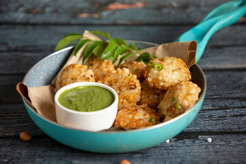 Sabudana vada or Fried Sago, Indian dish for fast and festive season