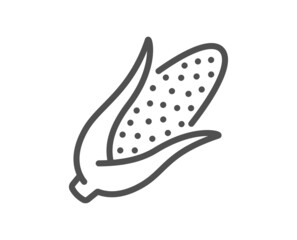 Corn line icon. Vegetable food sign. Diet nutrition symbol. Quality design element. Line style corn icon. Editable stroke. Vector