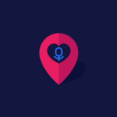 podcast vector logo on dark