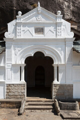 Fototapeta na wymiar Exterior of the Buddhist cave temples in Dambulla, Central Sri Lanka, Sri Lanka, Asia