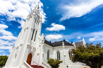Exterior of the Dutch Reformed Church in Bredasdprp, Western Cape, South Africa