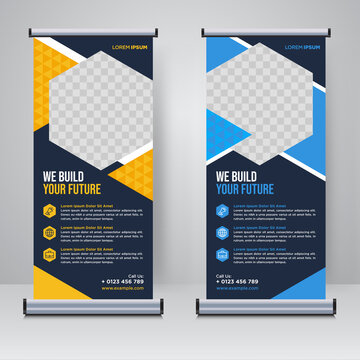 Corporate rollup or X banner design template
