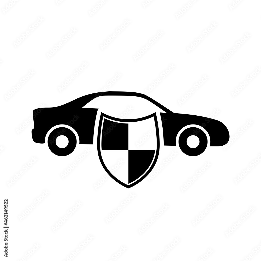 Canvas Prints Car shield sign icon isolated on white background