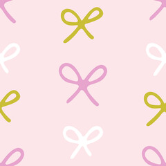 Obraz na płótnie Canvas Seamless vector bows pattern. Valentine's day background. Stylish pattern for design, fabric, textile etc.