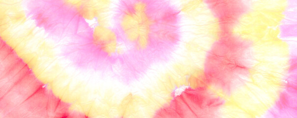  Pink Watercolor Batik Repeat. Tie Boho Silk