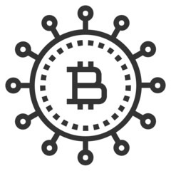CRYPTOCURRENCY LINE ICON 