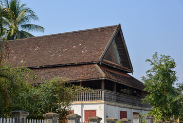 Naklejka premium Architecture of ancient town in Luang Phrabang, Laos