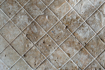 concrete surface with square geometric shapes. industrial background. concrete wall. floor aged by...