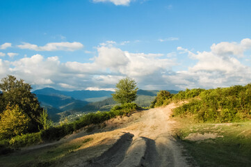 road in the valley of the mountains