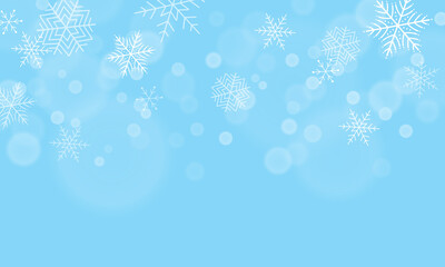 Naklejka na ściany i meble Beautiful Christmas background with blur and snowflakes. Vector.