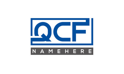 QCF creative three letters logo	