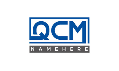 QCM creative three letters logo	