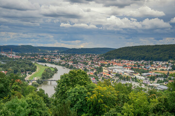 Fototapeta na wymiar beautiful summer view of nature in bavaria city kelheim 