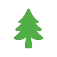 Christmas tree icon isolated on white background.