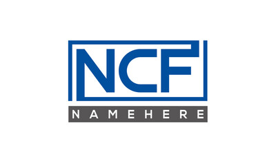 NCF creative three letters logo