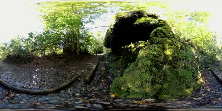 360 Grad Video, Moos-Wasserfall in der Wutachschlucht