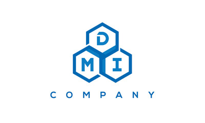 DMI three letters creative polygon hexagon logo