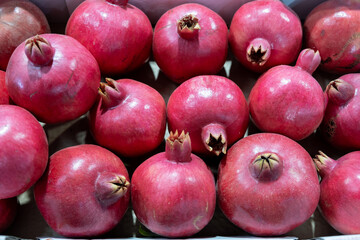 Pomegranates for sale at the city farmers market