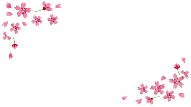 桜の刺繍の飾り
