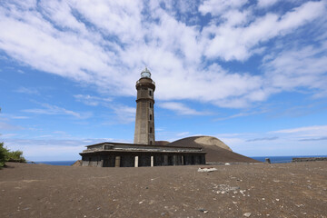 Fototapeta premium The lighthouse of Punta Capelinhos, Faial island, Azores