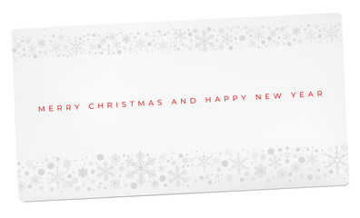 Merry Christmas and Happy New Year paper card