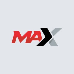 max typography logo vector design - obrazy, fototapety, plakaty